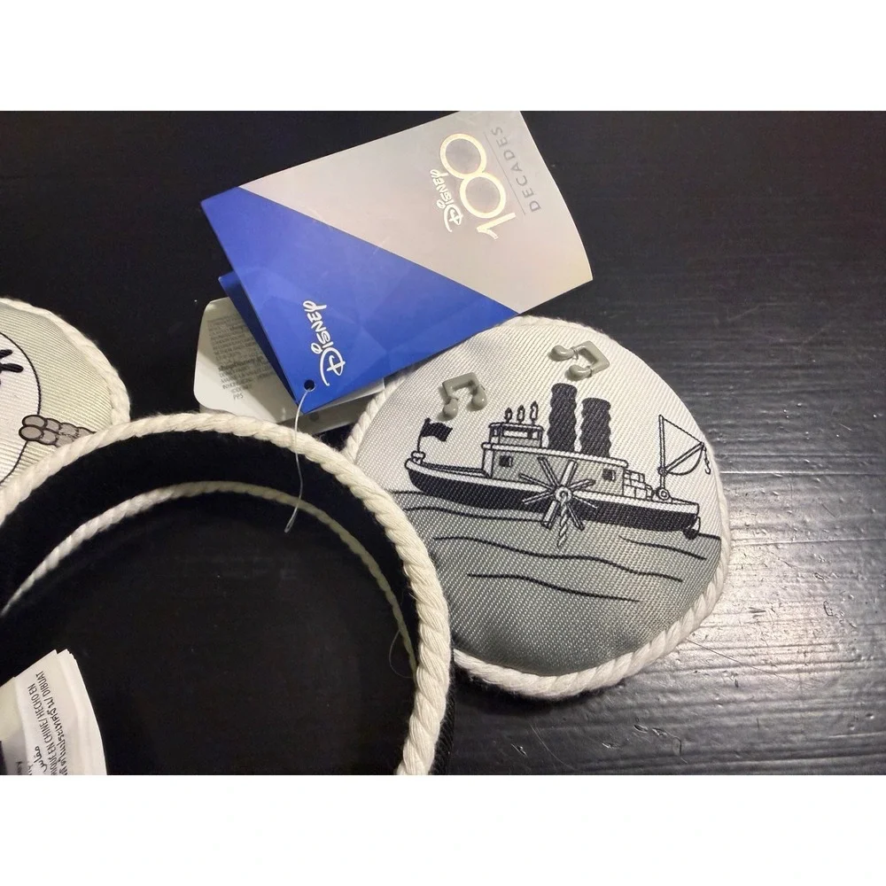 Disney 100 Decades Steamboat Willie Mickey Mouse Ear Headband 1920s NWT